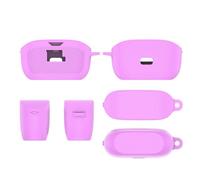 Gettimore Coque de protection antichoc en silicone pour JBL Vibe Buds avec porte-clés anti-chute Violet