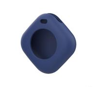 Gettimore Coque de protection en silicone pour AirTag avec dragonne - Flexible en ABS - Avec trou de mousqueton - Pour activités de plein air - Bleu (Bleu + anneau de corde)