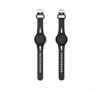 Gettimore Coque de protection en silicone pour Airtag - Étanche - Anti-perte - Souple - Avec sangle confortable - Convient pour Airtag (noir)