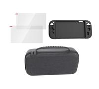 Gettimore Coque de protection pour Nintendo Switch 2 avec bouclier en verre trempé et organisateur de cartes de jeu, coque combo en silicone ABS durable pour voyage et usage quotidien