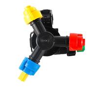 Gettimore Corps de buse de pulvérisation pour plantes humides avec support de serrage à charnière à cinq têtes, filetage de 14 x 1,5 mm, buse de pulvérisation plate en plastique pour l'agriculture et