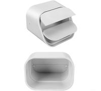 Gettimore Coude de descente de gouttière de 5,1 x 7,6 cm pour systèmes de type A de 7,6 x 10,2 cm, connecteur en plastique blanc avec débit fluide pour une intégration rapide et contrôle des débris (1