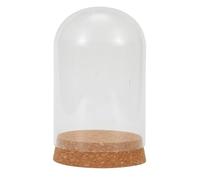 Gettimore Couvercle dôme en verre avec base en liège en bois pour plantes succulentes, vase de terrarium fait à la main pour la maison, le bureau, la décoration de table, 8 x 10 cm, 8 x 12 cm