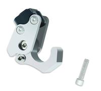 Gettimore Crochet de fixation pour casque en alliage d'aluminium pour scooter ou vélo avec clips durables, rouge argenté