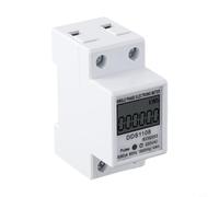 Gettimore DDS1108 Compteur d'énergie monophasé à affichage numérique LCD avec rétroéclairage 50 A 60 A AC 220 V 50/60 Hz, blanc