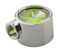 Gettimore Débitmètre de refroidissement à eau pour ordinateur avec finition chromée, indicateur de vitesse à 5 turbines, compatibilité filetage G1/4"