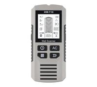 Gettimore Détecteur de métaux mural LCD portable et détecteur de goujons avec détection multi-profondeur de bois, métal et fil AC, scanner mural alimenté par piles en rouge et gris