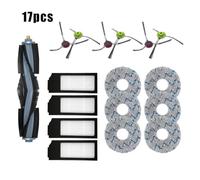 Gettimore Ecovacs Deebot X1/OMNI/Turbo Kit de remplacement pour aspirateur robot avec brosse principale, brosses latérales, filtres, chiffons et sacs à poussière 16 pièces