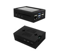 Gettimore Écran tactile 3,5" pour Raspberry Pi 3 4 5, 480 x 320 60 fps avec refroidisseur actif, boîtier en métal et stylet tactile