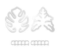 Gettimore Élégant grappin Monstera en acrylique pour feuilles et tiges, transparent et réutilisable, avec 10 clips, pour plantes d'intérieur et de jardin d'intérieur