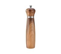 Gettimore Ensemble de moulins à poivre et sel en bois d'acacia, 21,5 cm, réglable, grande capacité, corps en acrylique transparent, couvercle ergonomique à visser pour un remplissage facile