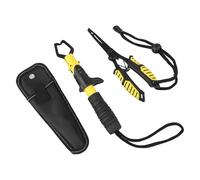 Gettimore Ensemble de pinces de pêche en acier inoxydable avec dispositif de contrôle du poisson, pince à ressort de 20 kg, extracteur de crochet, ouvre-anneau fendu, coupe-ligne pour pêche en eau