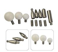 Gettimore Ensemble d'outils de débosselage de carrosserie de voiture avec 8 embouts de crochet - Têtes en acier inoxydable et en nylon pour réparation de peinture automobile sans danger