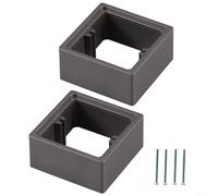Gettimore Entretoise de prise unique de 40 mm - Plaque de couverture pour interrupteur - 1 bande avec vis - Matériau ABS résistant à la chaleur - Design robuste - Bords sûrs (gris)