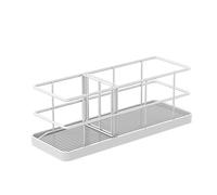 Gettimore Étagère de rangement de cuisine en acier inoxydable avec plateau de drainage amovible pour éponges, design fin pour évier