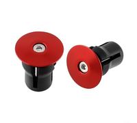 Gettimore Extrémité de guidon de vélo en alliage d'aluminium avec verrou d'expansion antidérapant pour vélo de route de 16 à 22,7 mm de diamètre intérieur, noir (rouge)