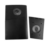 Gettimore Façade pour PS5 PRO Digital Edition avec grille d'aération et filtre à poussière, coque de rechange en ABS noir