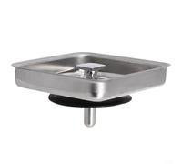 Gettimore Filtre d'évier en acier inoxydable et bouchon carré de 7,9 cm pour cuisine, salle de bain, facile à nettoyer