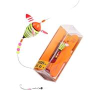 Gettimore Flotteur à micro-objets pour eaux peu profondes, rives et ruisseaux - Flotteur de pêche rotatif haute sensibilité avec motif orange/jaune, 8 x 3,8 cm,