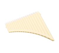 Gettimore Flûte à pan 18 tuyaux en résine ABS clé Do Instrument à vent traditionnel pour débutants et professionnels Blanc