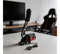 Gettimore Frein à main USB avec capteur Hall et ressort réglable Jeux de course PC pour Logitech G27/G29/G920 et Thrustmaster T500/T300 (Rouge)