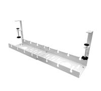 Gettimore Gaine de câbles rétractable de bureau - Support de rangement de câbles réglable de 305 à 535 cm, installation sans perçage avec coussinets souples, construction en acier au carbone revêtu de