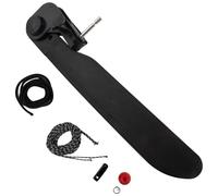 Gettimore Gouvernail de canoë réglable en caoutchouc pour kayak avec kit de contrôle au pied, corde de 5 mm d'épaisseur, longueur de 2,7 m, noir