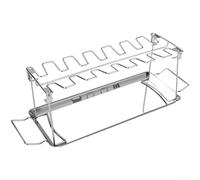 Gettimore Gril de cuisse de poulet, acier inoxydable 430 pour aromatiser le four pour barbecue extérieur, barbecue à charbon, support de rôtissoire 43,5 x 14,5 x 15 cm