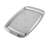 Gettimore Grille à dinde en acier inoxydable pour rôtir le poulet et la viande - 35,5 x 25 x 5 cm - Passe au lave-vaisselle - Pour rôtir au four - Argenté