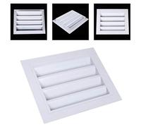 Gettimore Grille d'aération en fer galvanisé et alliage d'aluminium résistant aux intempéries pour hôtels, restaurants et décoration d'intérieur, blanc