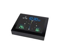 Gettimore Horloge Murale Electronique Silencieuse avec Moniteur de Température et Humidité Chronomètre Numérique Étanche avec Compte à Rebours et Alarme Support Ventouse pour Salle de Bain Cuisine