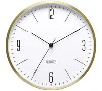 Gettimore Horloge murale silencieuse sans tic-tac, cadre en aluminium de 30,5 cm pour décoration de salon, chambre à coucher (A)