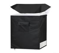 Gettimore Housse anti-poussière pour réfrigérateur extérieur, 142 x 91 x 75 cm, tissu Oxford 210D imperméable avec aérations, sangles à boucle de sécurité et double fermeture éclair (B)