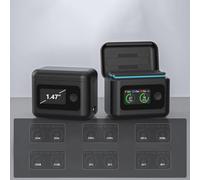 Gettimore Hub de charge rapide intelligent de 27 W avec écran LED pour batterie Insta360 X5, charge bidirectionnelle, entrée/sortie USB-C, design portable compact, 115 g