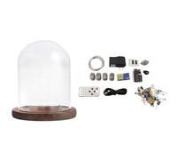Gettimore IN-12 Nixie Kit d'horloge à tube numérique à LED avec rétroéclairage RVB, 6 tubes IN-12, verre à quartz transparent et base en bois, alimentation USB avec batterie de secours, format 24