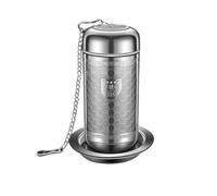 Gettimore Infuseur à thé en acier inoxydable avec maille extra fine pour le thé en vrac, boule à thé en acier inoxydable 316 pour l'extraction de saveur, pour bouteilles de voyage, plateau inclus