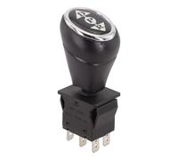 Gettimore Interrupteur à bascule coulissant DPDT 6 broches 3 positions | DPDT Interrupteur coulissant à verrouillage 6 broches AC 250 V 16 A pour machines Noir
