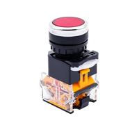 Gettimore Interrupteur à bouton-poussoir LA38-11 22 mm Type 1NO 1NC Action | LA38-11 Lot de 6 interrupteurs à bouton-poussoir momentané 22 mm 1NO 1NC 440 V 10 A Boîtier ignifuge Contacts argentés