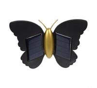 Gettimore IP65 Applique murale solaire en forme de papillon pour extérieur intérieur et extérieur Lampe décorative pour jardin, balcon, entrée