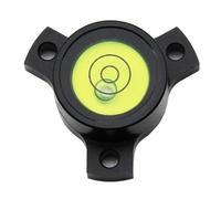 Gettimore Jauge de niveau à bride de forme spéciale 32 x 20 x 12 mm, niveau à bulle de précision en alliage d'aluminium avec boîtier noir oxydé pour plus de durabilité, flacon blanc/vert