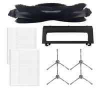Gettimore Kit d'accessoires de rechange L50 L60 Robot pour aspirateur, comprend 4 brosses latérales, 2 filtres avec éponges, 1 brosse roulante et 1 protection de brosse, pièces d'entretien