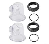 Gettimore Kit d'assemblage transparent de couvercle de préfiltre de pompe de piscine avec O de 45 mm pour joint d'étanchéité pour SPS25 SPS50 SPS75 SPS100 (2 ensembles)