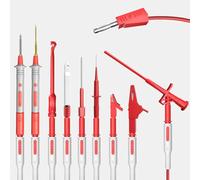 Gettimore Kit de 25 fils de test multimètre avec sonde de perçage et pince crocodile, compatible avec CAT III 1000 V 10 A