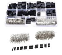 Gettimore Kit de 620 fils de démarrage avec broches à sertir mâles et femelles, pas de 2,54 mm, 18-26 AWG, comprend des en-têtes de broches et des connecteurs pour électronique de bricolage