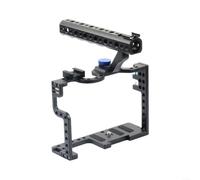 Gettimore Kit de cage pour appareil photo Panasonic GH5 GH5S, double sabot en alliage d'aluminium avec poignée supérieure et angles réglables pour montage de films professionnels