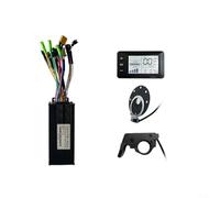 Gettimore Kit de contrôleur de vélo électrique GD01 24 V/36 V/48 V 17 A/26 A/30 A Onde sinusoïdale avec affichage des instruments et accélérateur pour scooter électrique (30 A)