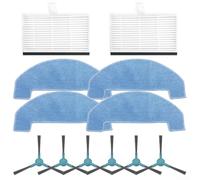 Gettimore Kit de filtres latéraux de rechange pour aspirateur robot Ultenic D10, lot de 6 brosses latérales, 2 filtres et 4 serpillères pour accessoires Ultenic D10