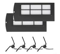 Gettimore Kit de filtres latéraux pour aspirateur Eufy Clean X9 Pro, 2 filtres et 4 brosses latérales