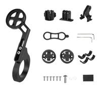 Gettimore Kit de montage pour ordinateur de vélo en alliage d'aluminium | Kit de montage pour ordinateur de vélo en alliage d'aluminium pour Garmin Bryton avec éclairage de vélo et caméra d'action