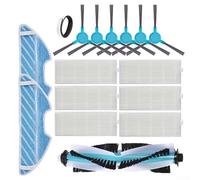 Gettimore Kit de pièces de rechange pour aspirateur robot CECOTEC CONGA 1290/1390/1490/1590, ensemble de 15 pièces avec brosse principale, brosses latérales, filtres HEPA